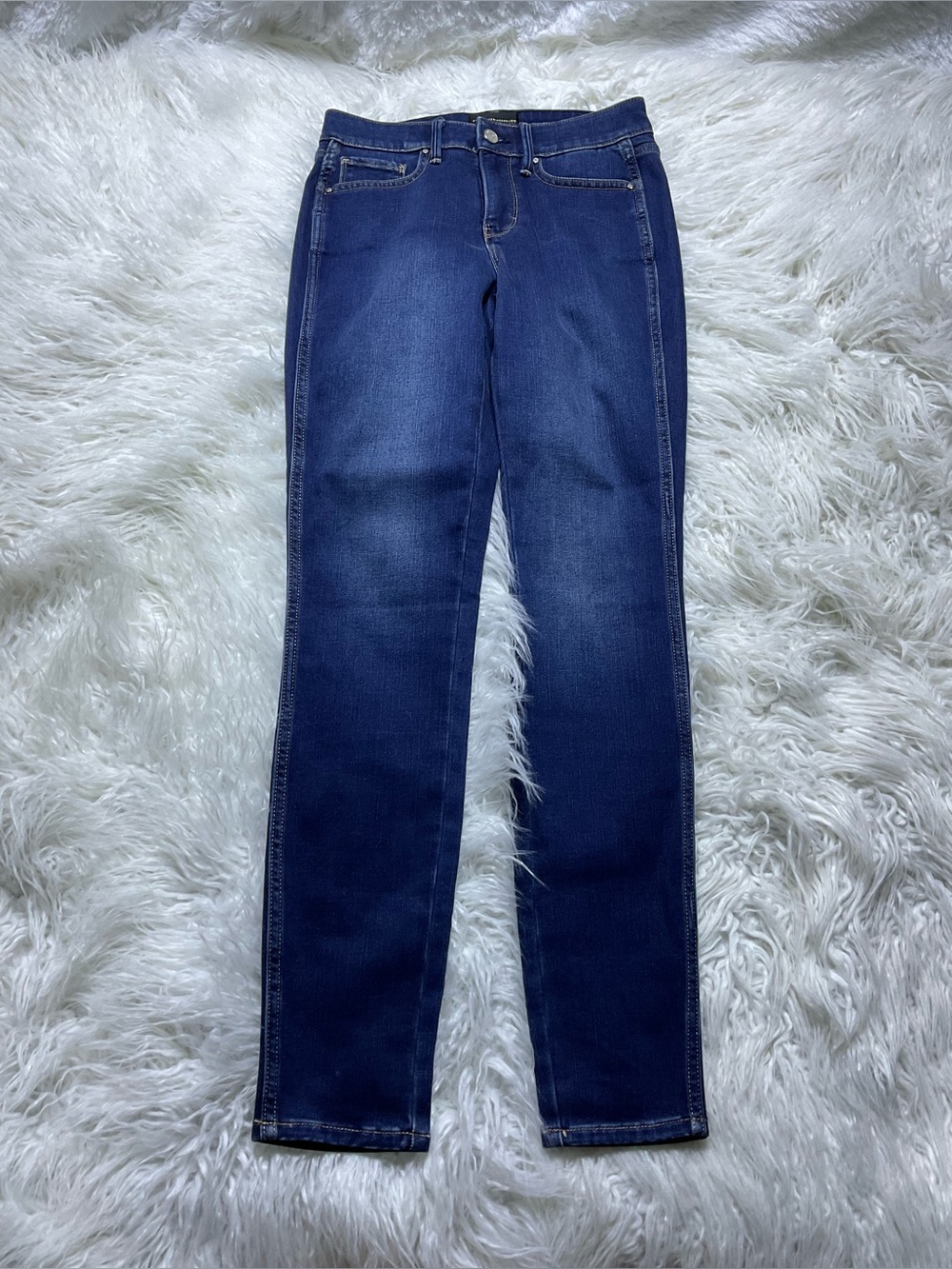 WHBM Cashmere Denim High Rise Skinny Jeans